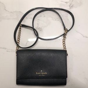 Kate Spade Black Leather Shoulder Purse